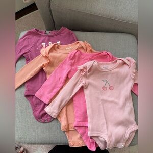 3-6M long sleeve onesies (set of 4)
